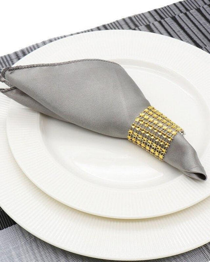 Elegant Satin Handkerchief Napkins: 50 Count for Upscale Events