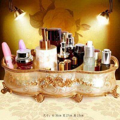 Chic European Resin Tissue Organizer - Vintage Style Home Accent