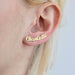 Personalized Cursive Name Stud Earrings for Elegant Women