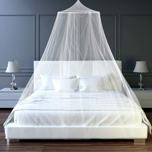4 Colors Summer Elgant Hung Dome Mosquito Net For Double Bed Summer Polyester Mesh Fabric Home bedroom Baby Adults Hanging Decor-0-Très Elite-White-Très Elite