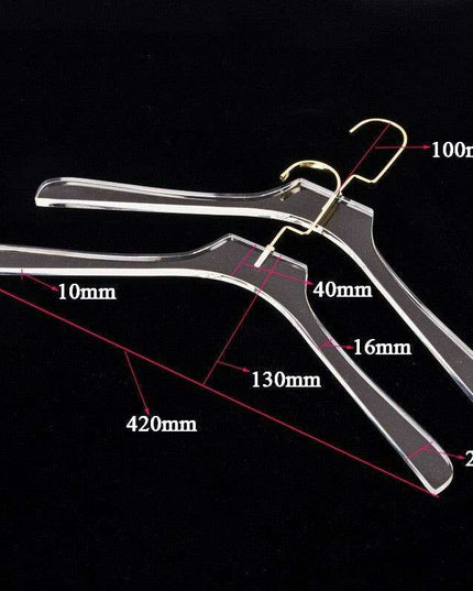 Stylish Acrylic Hanger Set with Attached Hanging Bar for Closet Organization