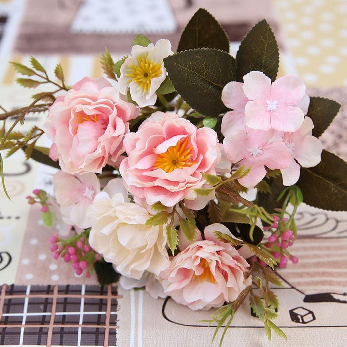 1pc Peony Vintage Silk Artificial Flowers - Add Charm to Your Décor with Realistic Blooms