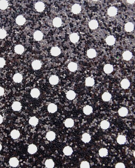 Sparkling Polka Dot Faux Leather Craft Sheets - Glamorous Creative Essentials