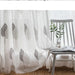 Elegant White Sheer Curtains with Modern Tree Embroidery - Chic Window Drapes for a Tranquil Ambiance