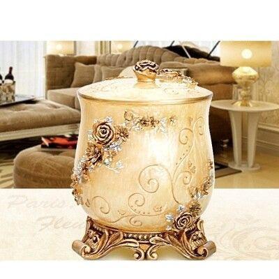 Chic European Resin Tissue Organizer - Vintage Style Home Accent
