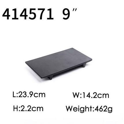 Sleek Black Melamine Dining Set - Elevate Your Table Experience