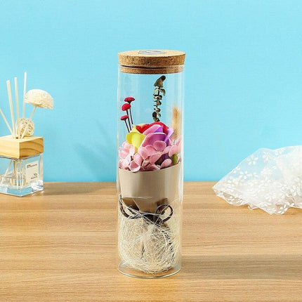 Eternal Bloom Luxury Glass Soap Dispenser