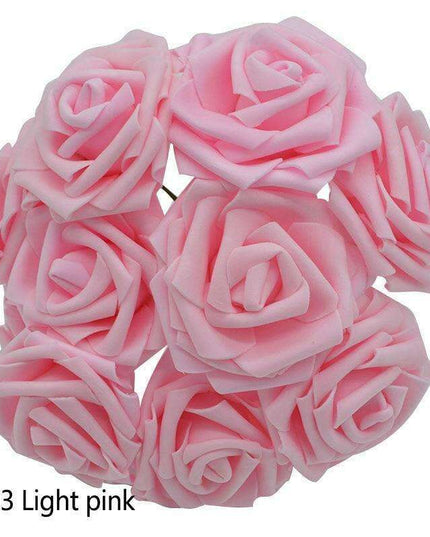 Chic 25-Piece Gray Foam Rose Arrangement - Lifelike and Effortless Decor