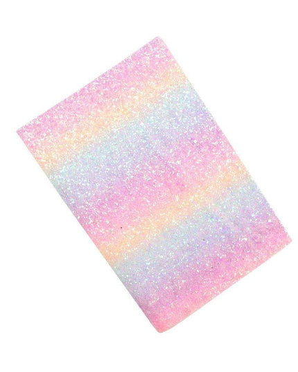 Iridescent Rainbow Glitter Faux Leather Sheets for Elegant DIY Masterpieces