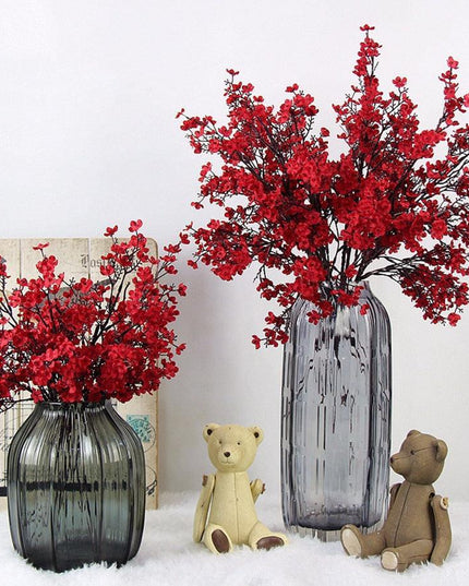 Cherry Blossom Dream: Elegant Baby's Breath Faux Flower Arrangement