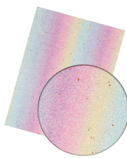 Iridescent Rainbow Glitter Faux Leather Sheets for Elegant DIY Masterpieces