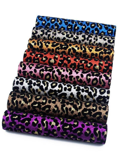 Sparkling Leopard Velvet Fabric Set - Perfect for Trendy DIY Creations