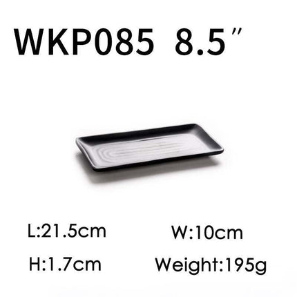 Sleek Black Melamine Dining Set - Elevate Your Table Experience