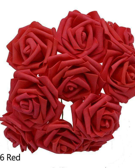 Chic 25-Piece Gray Foam Rose Arrangement - Lifelike and Effortless Decor