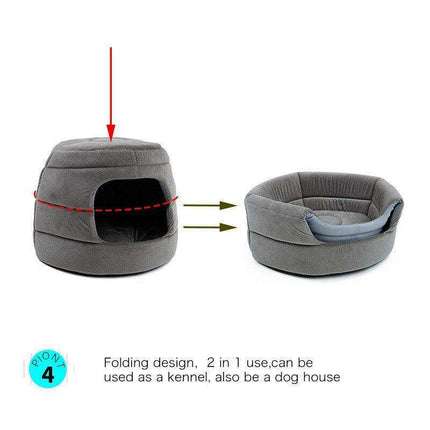 Elegant 5-in-1 Pet Oasis - Chic Dog Sofa Bed with Luxurious Puppy Cushion