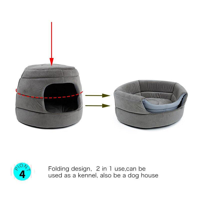 Multifunctional Pet Bed - Luxury Dog Kennel with Removable Sofa and Cozy Puppy Cushion