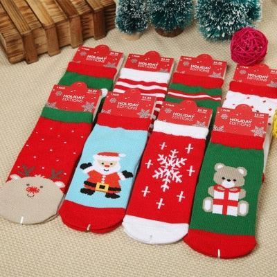 Festive & Snug: Holiday Cotton Socks for Babies