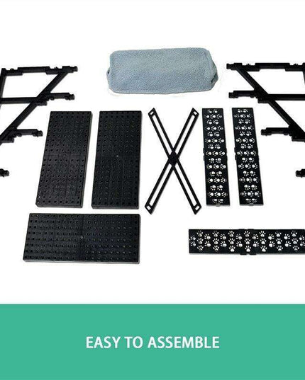 Lavish Lambswool Pet Steps - Chic and Secure Climbing Aid for Small and Senior Pets