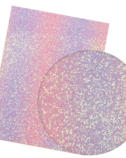 Iridescent Rainbow Glitter Faux Leather Sheets for Elegant DIY Masterpieces