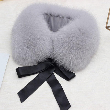 Luxurious Raccoon Dog Fur Ribbon Stole for Winter Elegance
