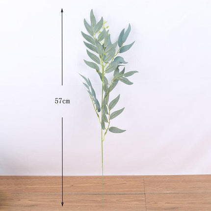 Realistic Green Willow Leaf Long Stem - Indoor and Outdoor Foliage Decor