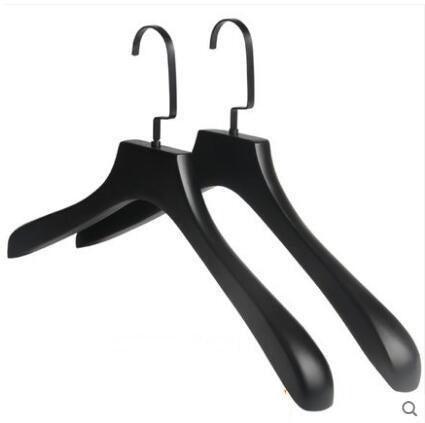 Stylish 10-Piece Premium Black Wooden Non-Slip Hanger Set