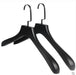 Elegant Set of 10 Black Solid Wood Non-Slip Wardrobe Hangers