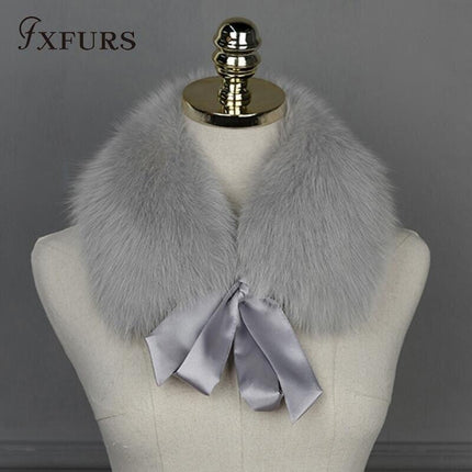 Luxurious Raccoon Dog Fur Ribbon Stole for Winter Elegance