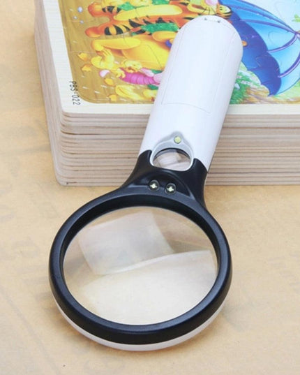 45X High-Power LED Magnifier with Ergonomic Comfort Grip and Illuminated Lens