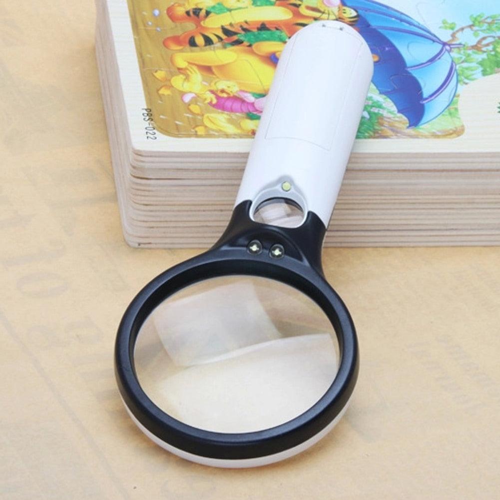 45X LED Magnifying Glass with Comfort Grip and Illumination Technology