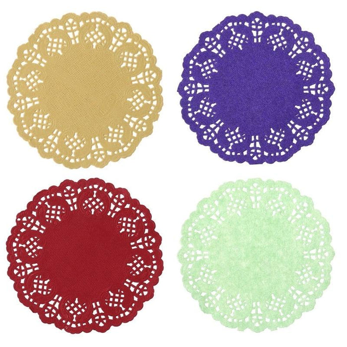 Elegant Lace Paper Mats Coasters - Stylish Event Essentials