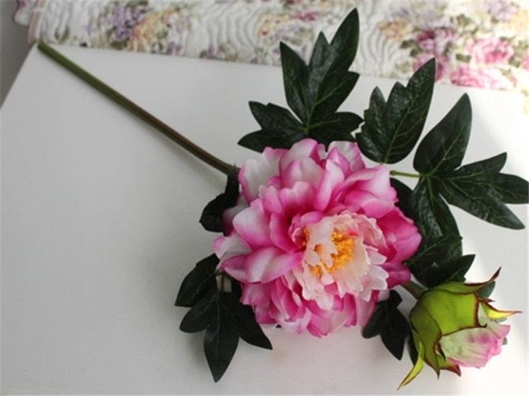 Autumn Splendor Silk Peony Bouquet - Elegant Wedding and Home Decor Accent