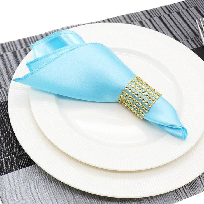 Luxurious Satin Elegance: Pack of 50 Disposable Handkerchief Napkins for Elegant Events