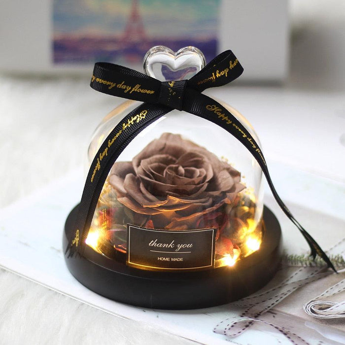 Enchanted Eternal Rose Glass Dome: Timeless Love and Elegance