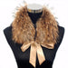 Elegant Winter Fashion Upgrade: Luxe Raccoon Dog Fur Ribbon Stole