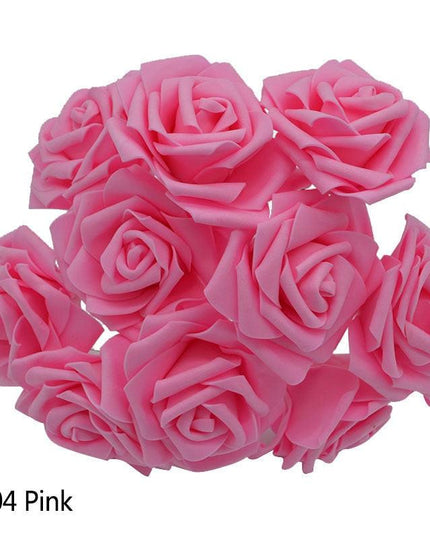 Chic 25-Piece Gray Foam Rose Arrangement - Lifelike and Effortless Decor