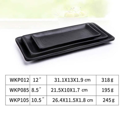 Sleek Black Melamine Dining Set - Elevate Your Table Experience