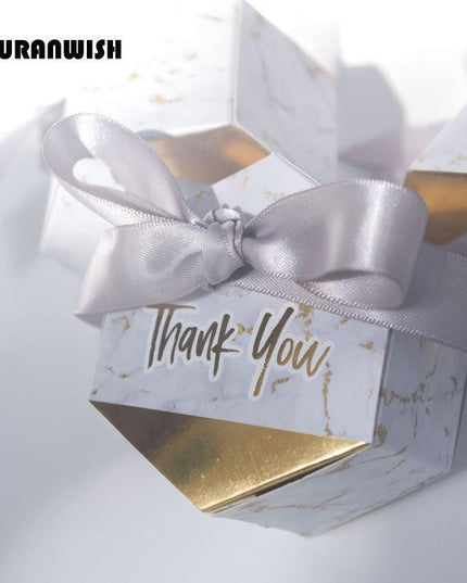 Elegant Marbled Candy Favor Boxes: Chic Gifts for Memorable Celebrations