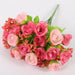 Elegant Silk Rose Bouquet: Luxurious Small Bud Roses for Special Occasions