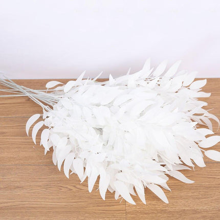 Realistic Green Willow Leaf Long Stem - Indoor and Outdoor Foliage Decor