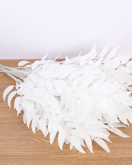 Realistic Green Willow Leaf Long Stem - Indoor and Outdoor Foliage Decor