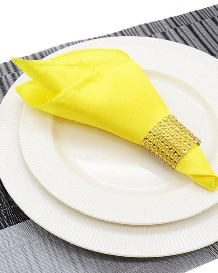 Elegant Satin Handkerchief Napkins: 50 Count for Upscale Events