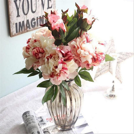 Elegance in Bloom: Autumn Peony Silk Bouquet for Fall Decor and Events