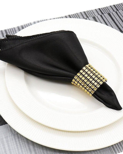 Elegant Satin Handkerchief Napkins: 50 Count for Upscale Events