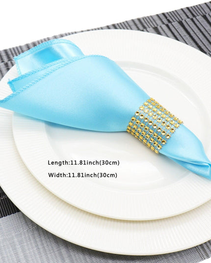 Elegant Satin Handkerchief Napkins: 50 Count for Upscale Events