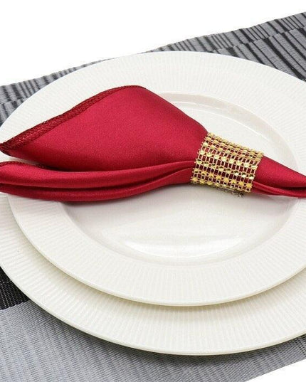 Elegant Satin Handkerchief Napkins: 50 Count for Upscale Events