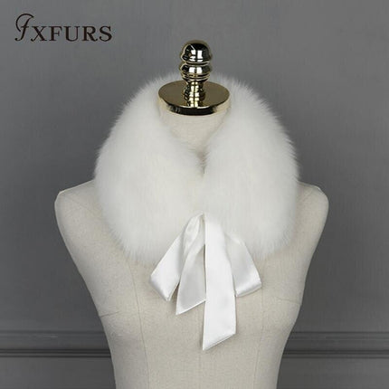 Luxurious Raccoon Dog Fur Ribbon Stole for Winter Elegance