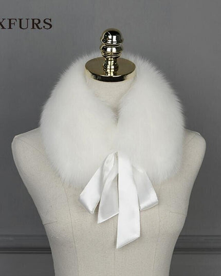 Luxurious Raccoon Dog Fur Ribbon Stole for Winter Elegance