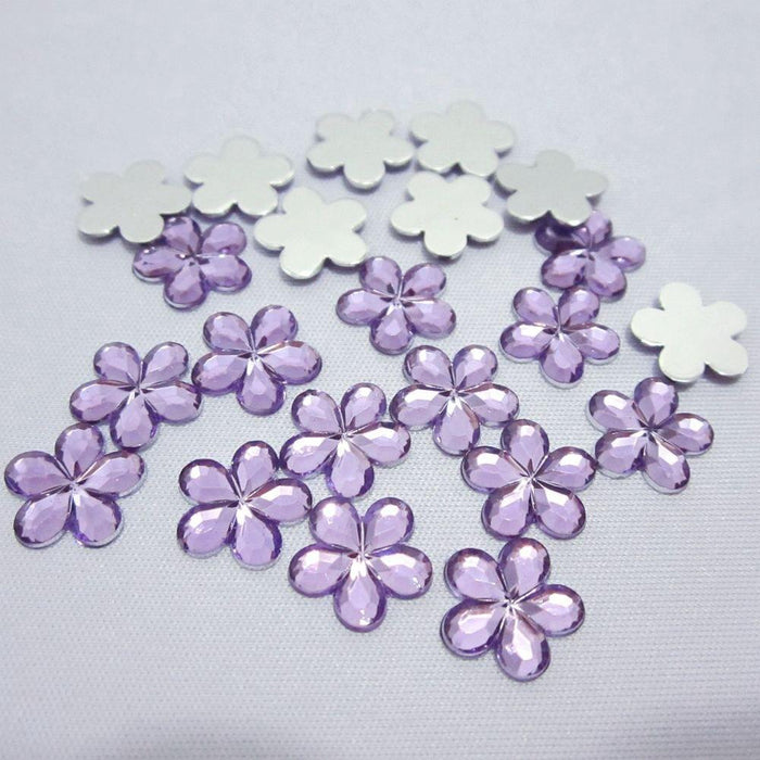 Plum Blossom Rhinestone Craft Embellishment Set - 100 Pieces