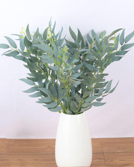 Realistic Green Willow Leaf Long Stem - Indoor and Outdoor Foliage Decor